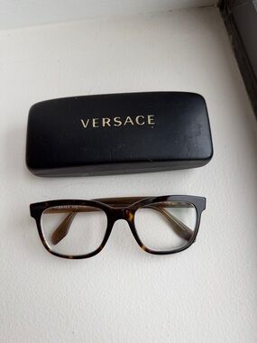 Versace Brown Tortoiseshell and Black Optical Frames